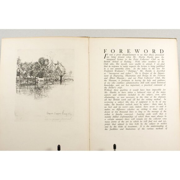 Antique Book "The British School of Etching" by Martin Hardie 1921 Signed 1st Ed - Picture 6 of 10
